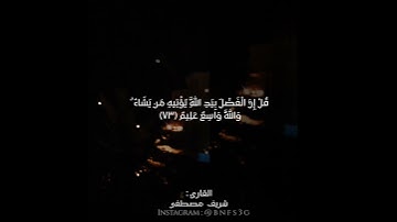 آيات من سورة آل عمران | شريف مصطفى | حالات واتساب قران 💛