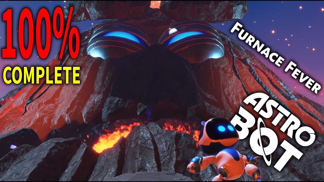 Astro Bot | Furnace Fever — 100% Walkthrough! (All Bots & Puzzle Pieces) | PS5