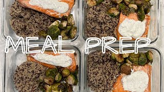 VLOGMAS - DAY 17 - Baked salmon with dill sauce #healthymealprep