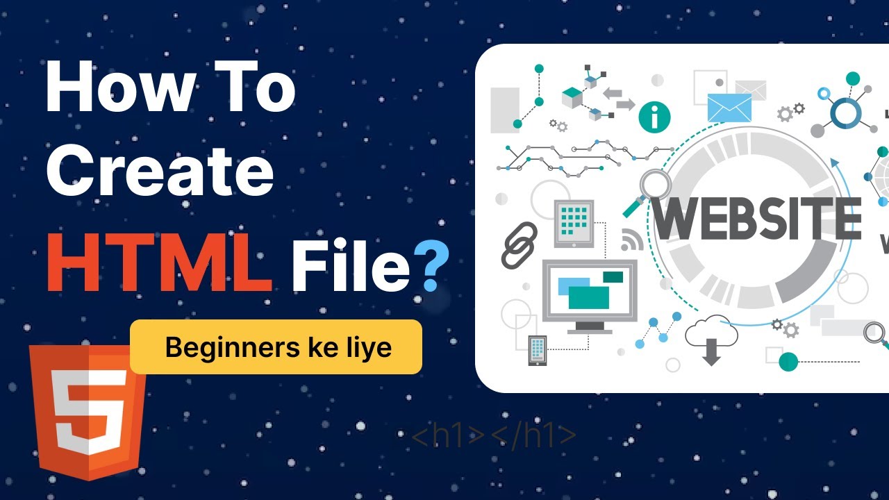 HTML File Kaise Banaye? | First HTML Program | Beginners Tutorial