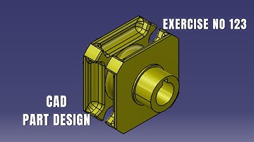 CAD Design Exercise 123 | Catia v5 tutorial exercise I Part Design | CATIA Design | Solidworks