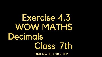Exercise 4.3 solution 7th class WOW book#ICSE NCERT