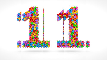 Learn Number 11 on 3d Color Balls |Sparta Shifted Lines Effects (sponsored by preview2effects)