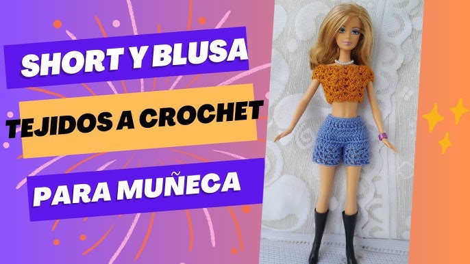 Roupa para Boneca Barbie Curvy Biquíni de Crochê Vintage