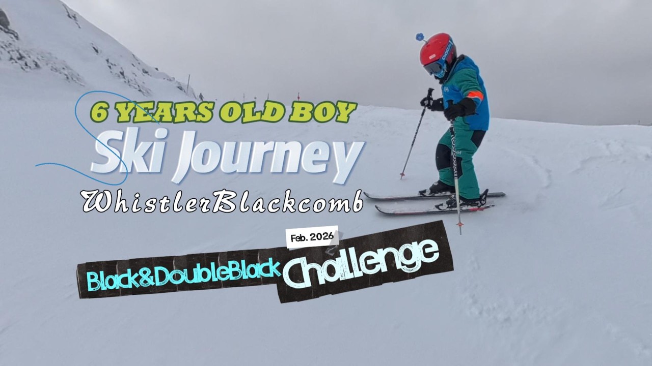 6 Years Old Boy Ski | Challenge Black and Double Black with Green Skill