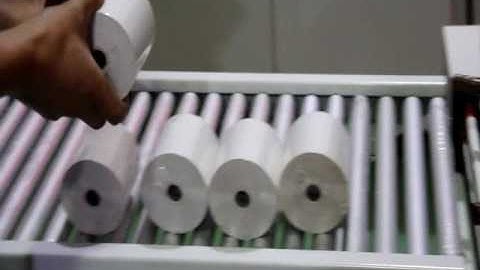 Thermal paper roll automatic shrink packing line