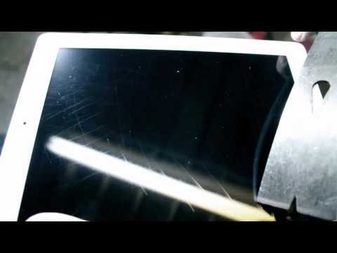 Zirh Shield Clear Screen Protector Indestructable Film Torture Test on Ipad3 HD New and Iphone 4S