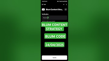 BLUM CONTENT STRATEGY|BLUM DAILY TASK VERIFY|#blumtoken #blum #blumcode #blumairdrop #viralvideo