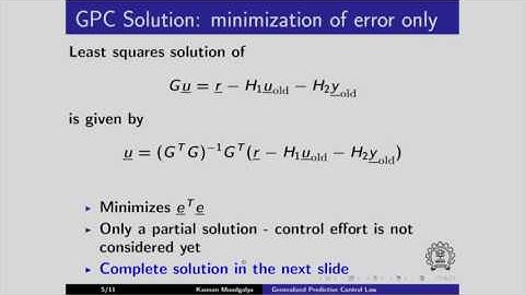 CL692 2x S133 Generalized Predictive Control Law IIT Bombay