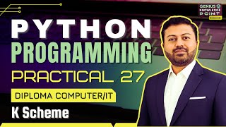Python Create First GUI Window in Tkinter | Python Practical No. 27 | Diploma K Scheme Semester 4