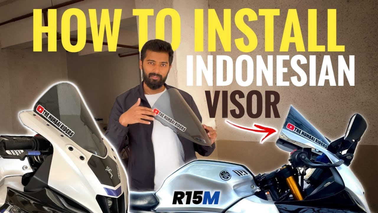 How to Install Indonesian Visor on R15v3, v4, R15m || @ridewithom16  #r15v4 #modification