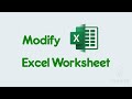 Modifying an Excel Worksheet