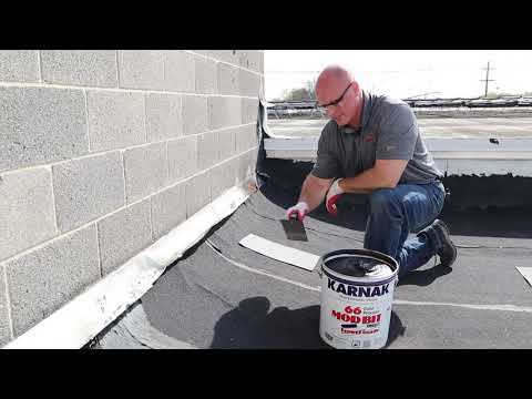 How to repair a split on a granule modified bitumen membrane