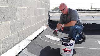 How to repair a split on a granule modified bitumen membrane