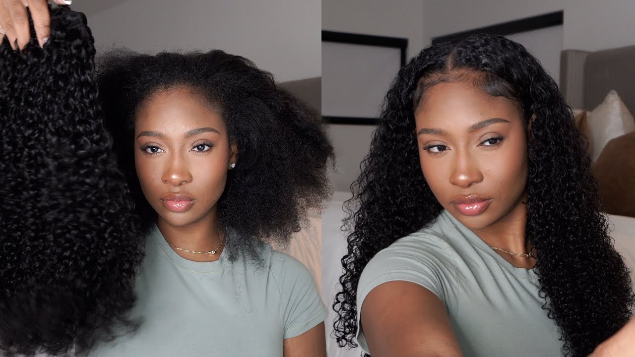 the easiest curly hair middle part hairstyle tutorial *for heat damage + summer* | curlsqueen