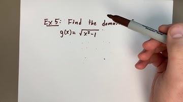 Ex 5:  Finding Domains of Functions; Square Roots of Negatives Issues