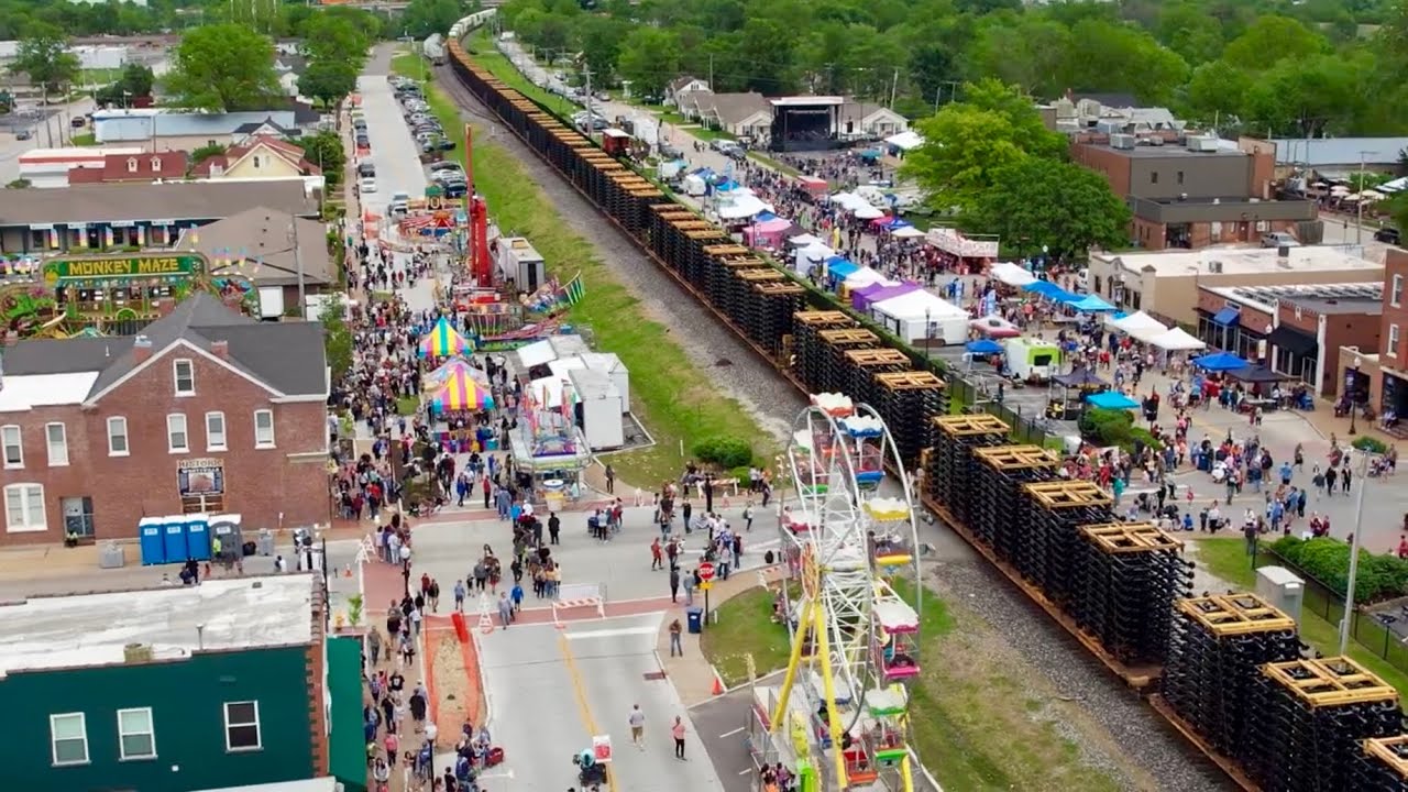 Wentzville Fair Split in Half by Train via DRONE! YouTube