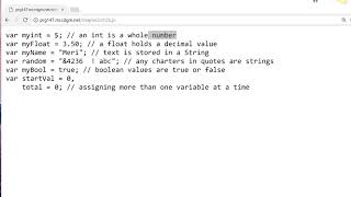 JavaScript Variables