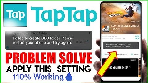 Failed To Create OBB Folder Tap TapEssue Solved | Android 11 Device | BGMI Download Essue | Rusher |