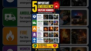 Emergency Helpline Numbers You must Know #awareness #didyouknow #viral #shorts #learnfacts