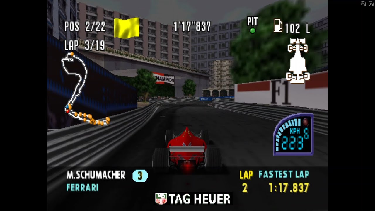 F1 Racing Championship (1999) — Round 4 Monaco GP | Michael Schumacher Gameplay