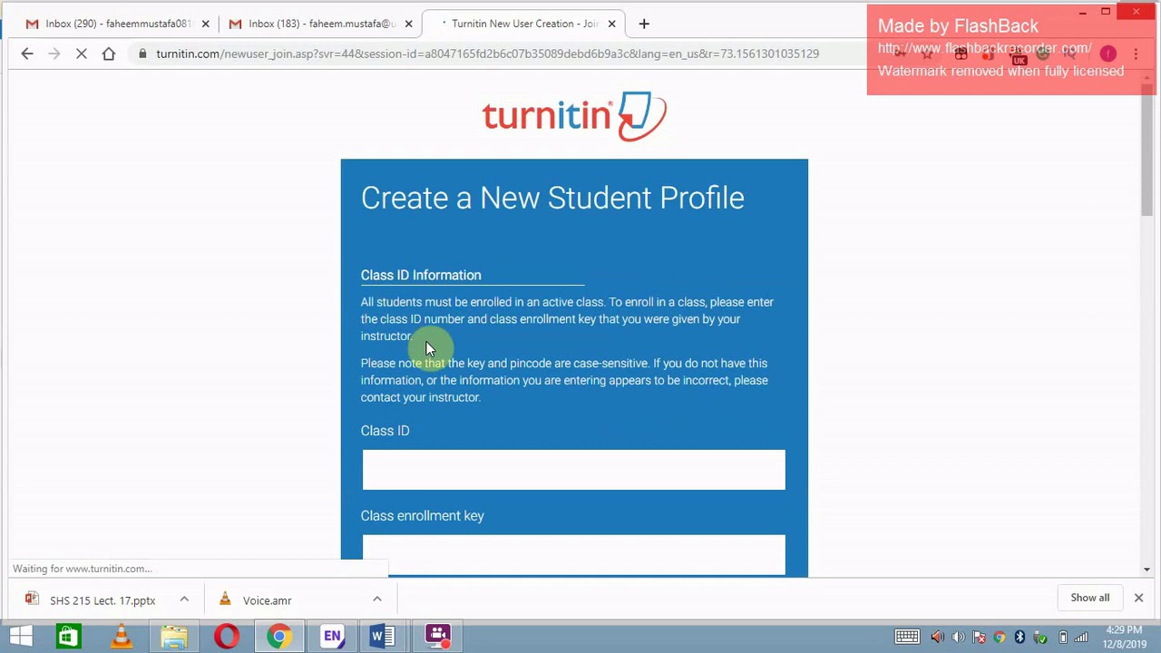 submit assignment to turnitin