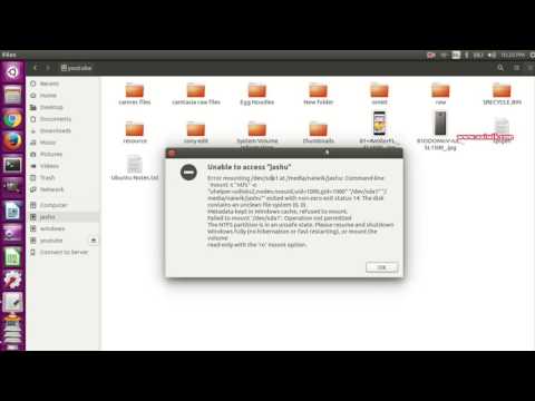 Fix Unable to access Windows NTFS drive partition in Ubuntu 16.04 | Error mounting Ntfs drive