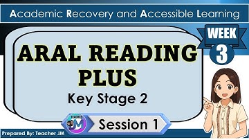 ARAL PROGRAM KEY STAGE 2 READING PLUS WEEK 3 SESSION 1