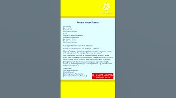 Formal letter format|Learn how to write letters#Advanced & academic English Learning