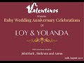 Valentinos   perform  for Loy &amp; Yolanda&#39;s 40th (Ruby) Wedding Anniversary