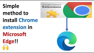 how to install google chrome extension in microsoft edge chromium?