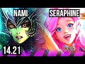 NAMI &amp; Aphelios vs SERAPHINE &amp; Jhin (SUP) | 1/3/15 | EUNE Grandmaster | 14.21