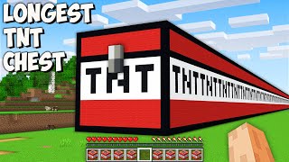 NEVER LIGHT THIS LONGEST TNT CHEST in Minecraft!!! I found THE BIGGEST SECRET CHEST of TNT!