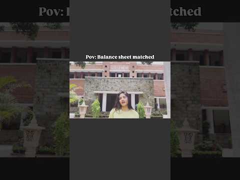 Pov: Balance sheet matched #du #srcc #delhiuniversity #northcampus #southcampus #college #exams
