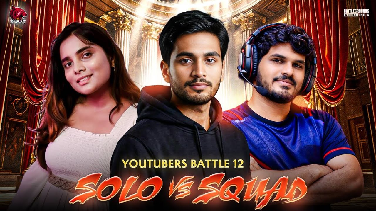 YOUTUBERS BATTLE 12 | SOLO VS SQUAD CHALLENGE BY ‪