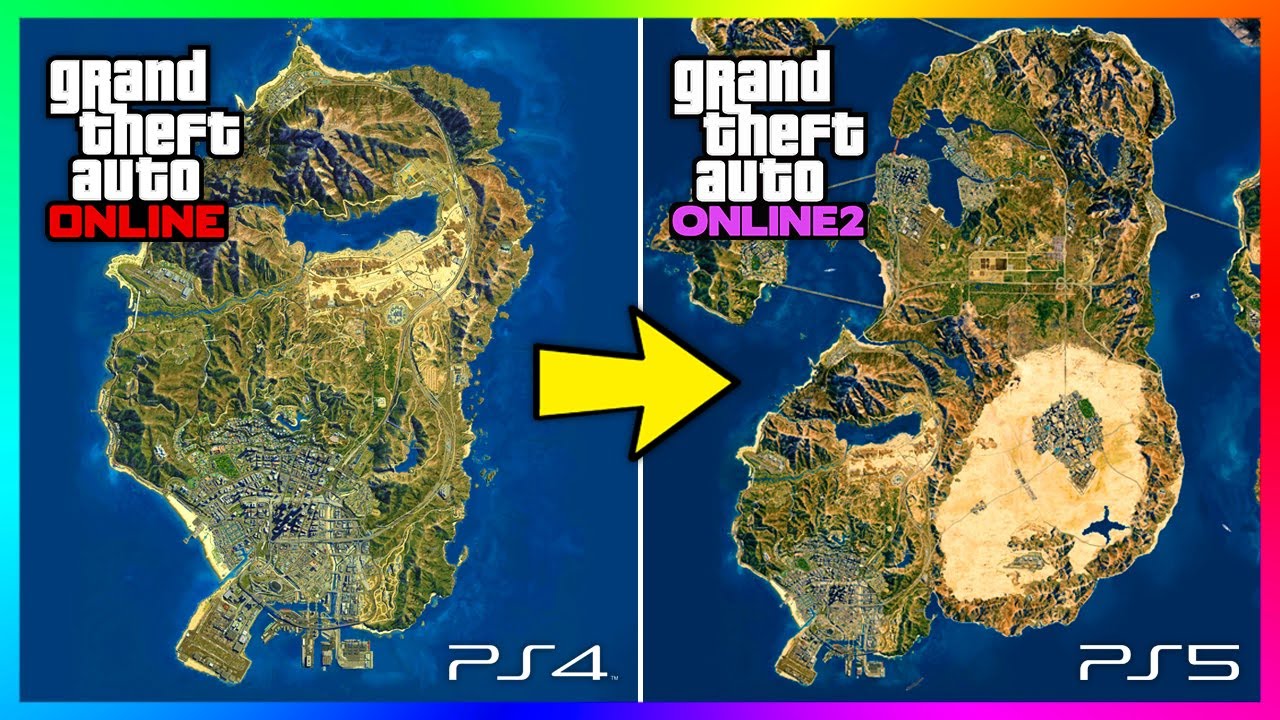 Enhanced And Expanded Gta 5 Online On Ps5 Map Expansion Free To Play Better Graphics More Youtube