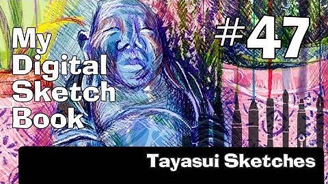 Marker pens and coloured pencils in Tayasui - My digital sketchbook #47