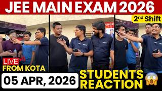 JEE Mains 2026: 5 Apr Shift 2 Exam Student Reaction LIVE from Kota | Paper Level, Weightage, Cutoff