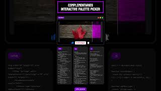 🎨 Complementaries – Interactive Palette Picker ✨