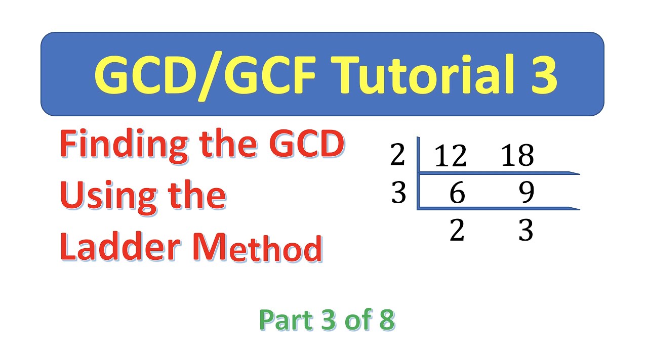 GCD03 Finding the GCD Using the Ladder Method - YouTube