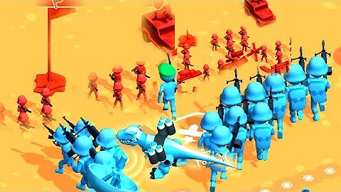 Plastic Army Battle Simulator !! walkthrough Level 3 Army Commander (iOS, Android) #gaming #viral