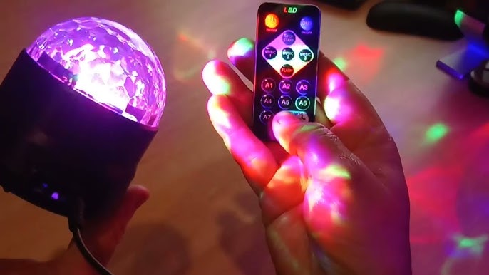 URAQT Mini Disco Ball Light, DJ Ball USB Voice Control Disco Party Lights  Flash Light Stage Lighting Effect Light Portable Rechargeable Disco Ball  for