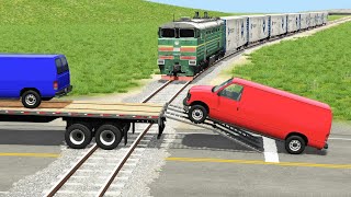 Cars Vs Rails #7 – Beamng.drive