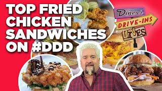 Top #DDD Fried Chicken Sandwich Videos with Guy Fieri | Diners, DriveIns and Dives | Food Network