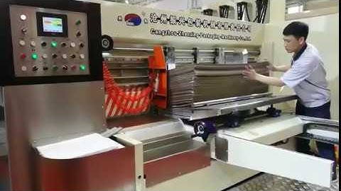 450pcs/min high speed flexo 4 colors printer slotter with stacker machine