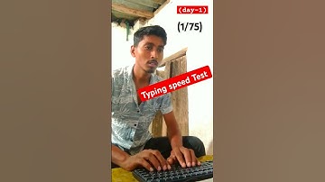 Day-1 typing speed test || 75 day hard challenge😉#viral#ssccgl  #typing #shorts