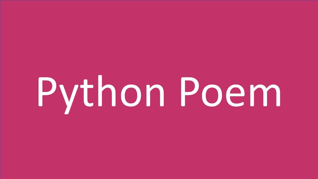 Hong Kong Speech Festival | U57 Python Poem By Clare Bevan - YouTube