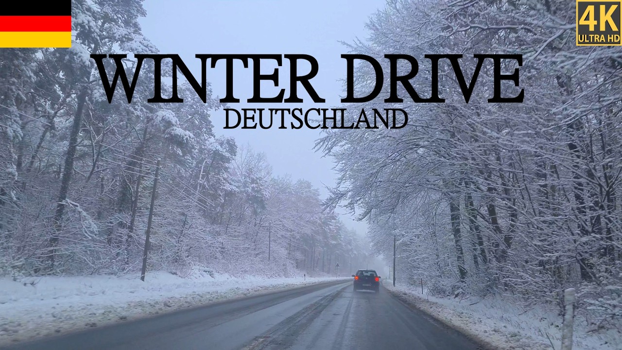 4K Winter Drive Germany 2026 Over Nordrhein Westfalen Bielefeld Gütersloh 4K