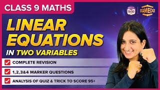 LINEAR EQUATIONS IN TWO VARIABLES | Concept & Important Questions | Chapter 4 | CBSE EXAM 2024