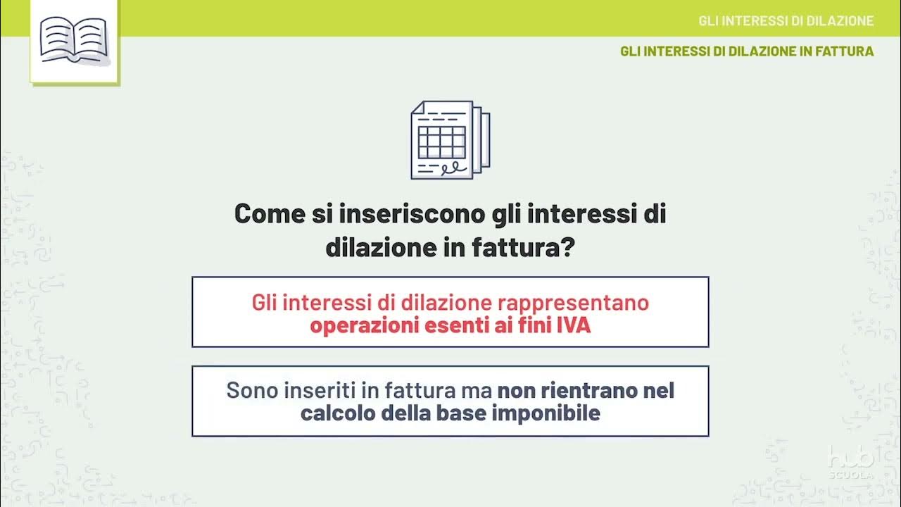 Interessi Di Dilazione In Fattura Esempio Videolezione - Gli interessi di dilazione - YouTube